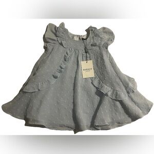 BARDOT JUNIOR Baby Girl Textured Polka Dot Ruffle Dress 18-24M NWT